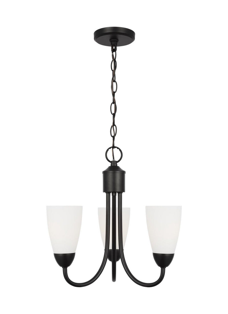 Seville 3-Light Chandelier in Midnight Black