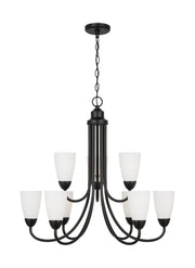 Seville 9-Light Chandelier in Midnight Black