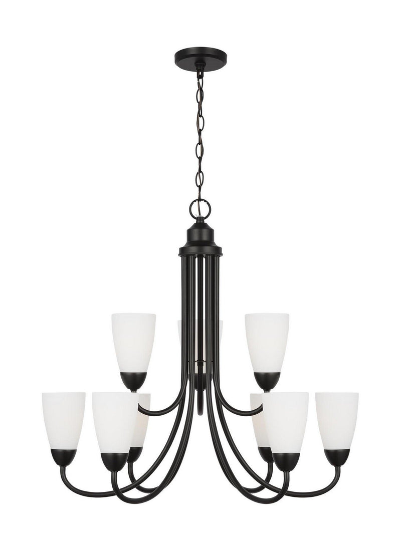 Seville 9-Light Chandelier in Midnight Black