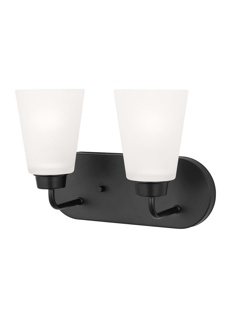Kerrville 2-Light Bath Vanity Light in Midnight Black