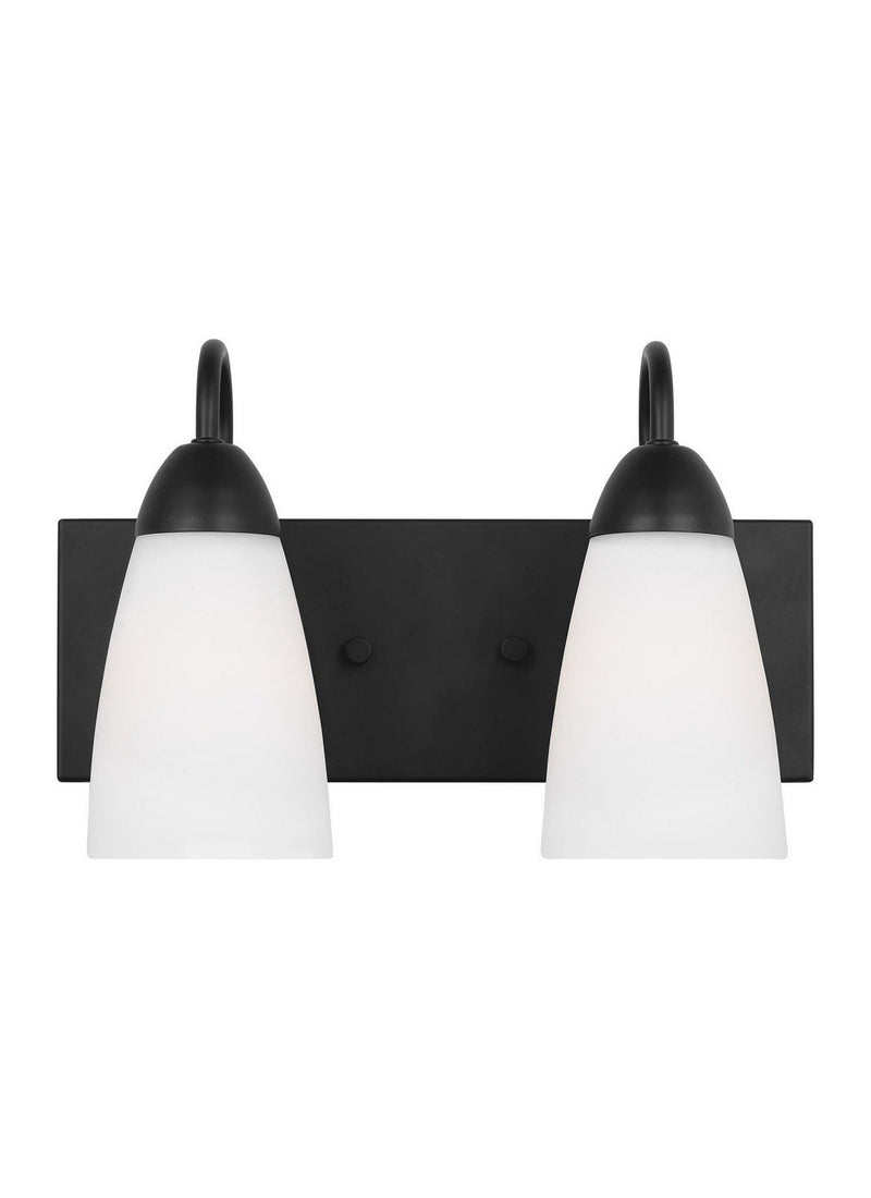 Seville 2-Light Bath Vanity Light in Midnight Black