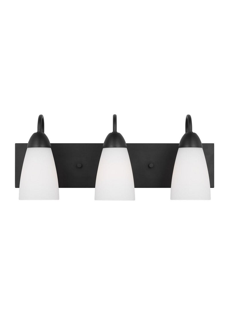 Seville 3-Light Bath Vanity Light in Midnight Black
