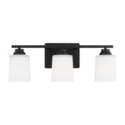 Vinton 3-Light Bath Vanity Light in Midnight Black