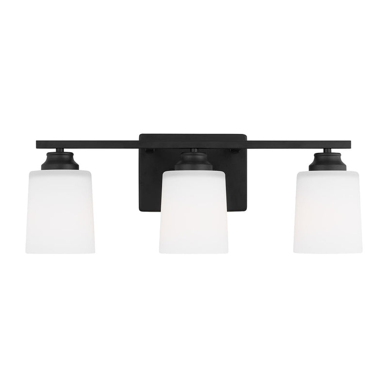 Vinton 3-Light Bath Vanity Light in Midnight Black