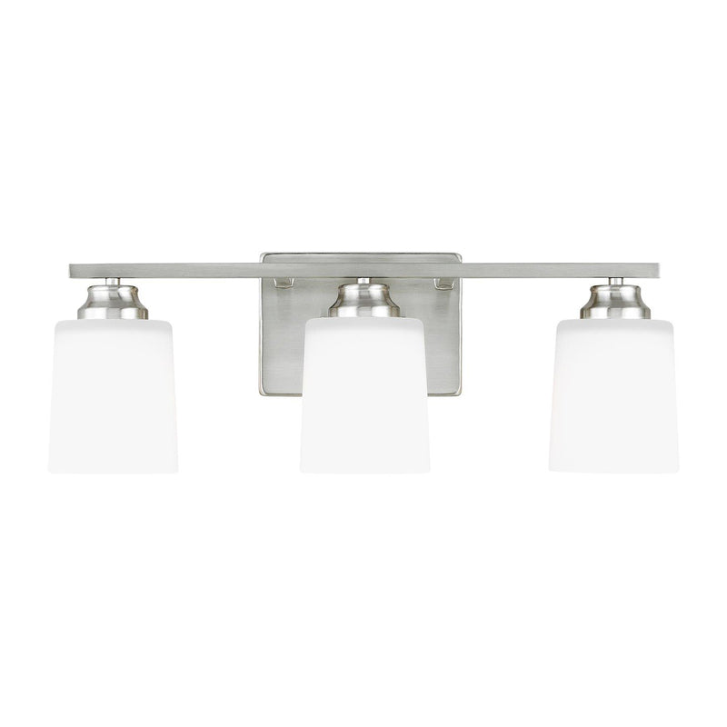 Vinton 3-Light Bath Vanity Light in Brushed Nickel