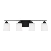 Vinton 4-Light Bath Vanity Light in Midnight Black