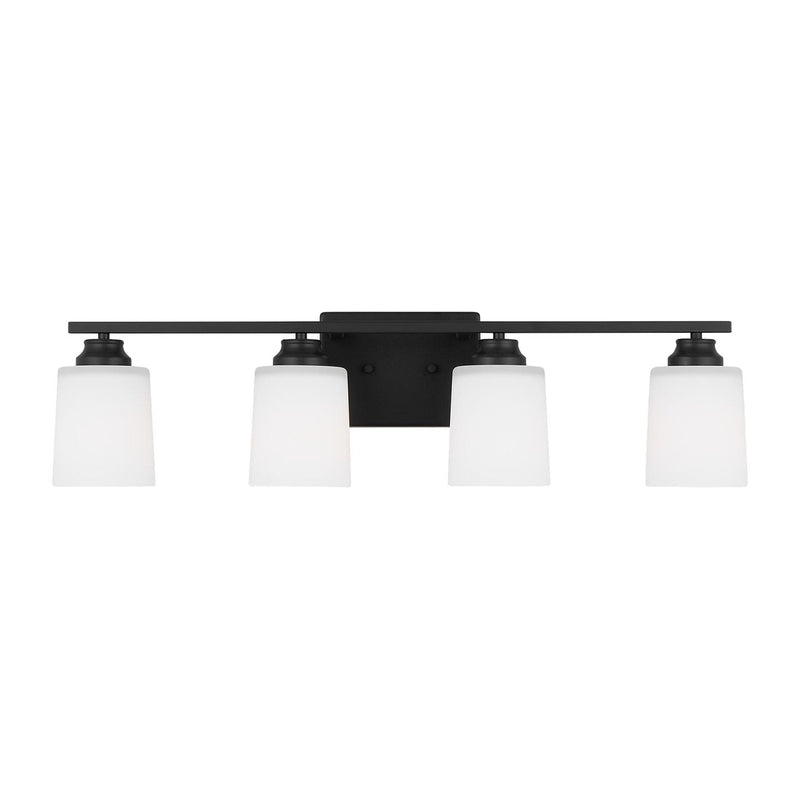 Vinton 4-Light Bath Vanity Light in Midnight Black