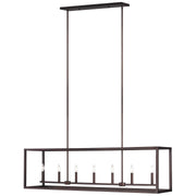 Moffet Street 7-Light Linear Pendant in Bronze