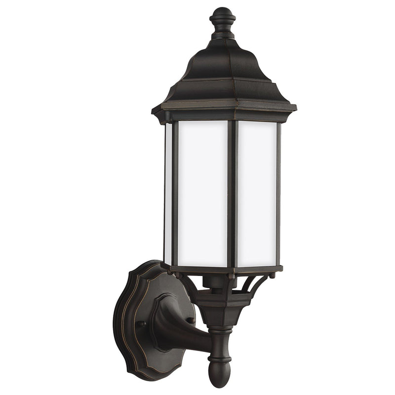 Sevier 16.25" Satin Etched Outdoor Wall Lantern in Antique Bronze