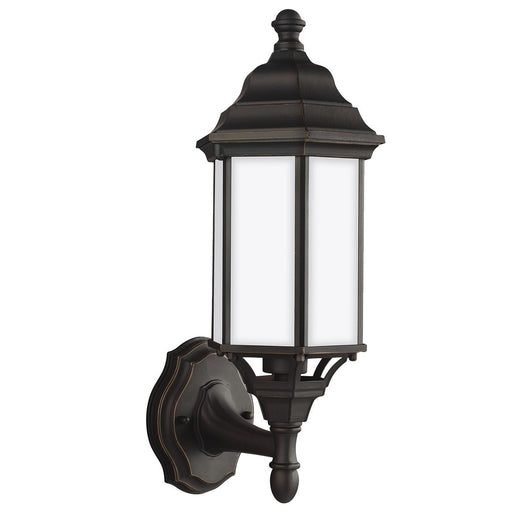 Sevier 16.25" Satin Etched Outdoor Wall Lantern in Antique Bronze