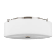 Sunset Drive 3-Light Flush Mount in Brushed Steel