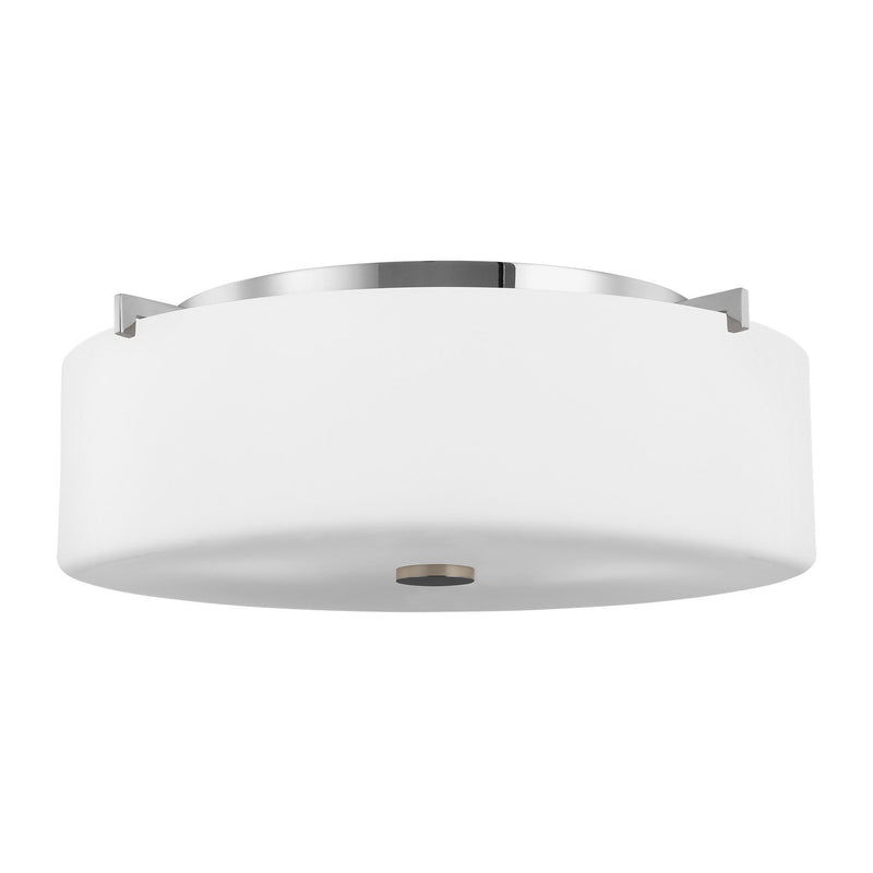 Sunset Drive 3-Light Flush Mount in Chrome