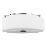 Sunset Drive 2-Light Flush Mount in Chrome