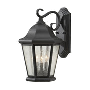Martinsville 3-Light Outdoor Wall Lantern in Black