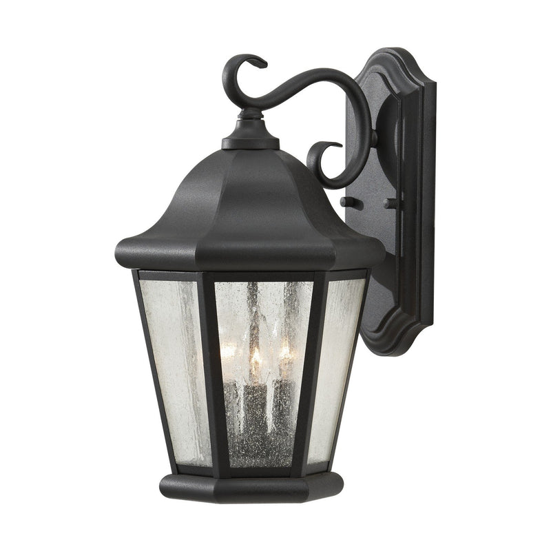 Martinsville 3-Light Outdoor Wall Lantern in Black
