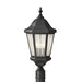 Martinsville Three Light Outdoor Post Lantern in Black