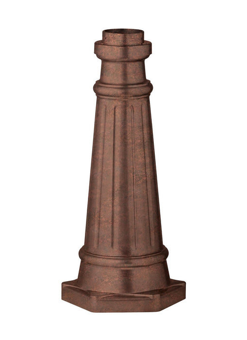 Outdoor Post Base Post Mount Base in Copper Oxide