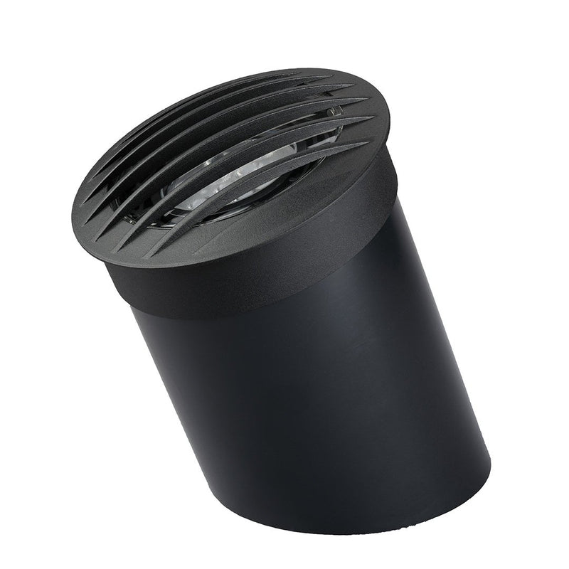 PAR36 Well Light with Rock Guard in Black Brass