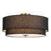 Burnaby Four Light Semi-Flush Mount in Matte Brass