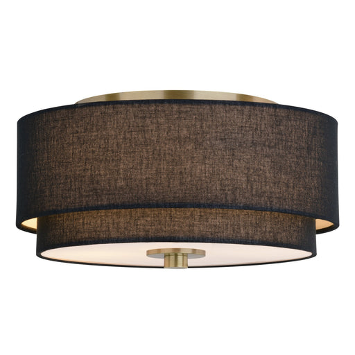 Burnaby Two Light Flush Mount in Matte Brass