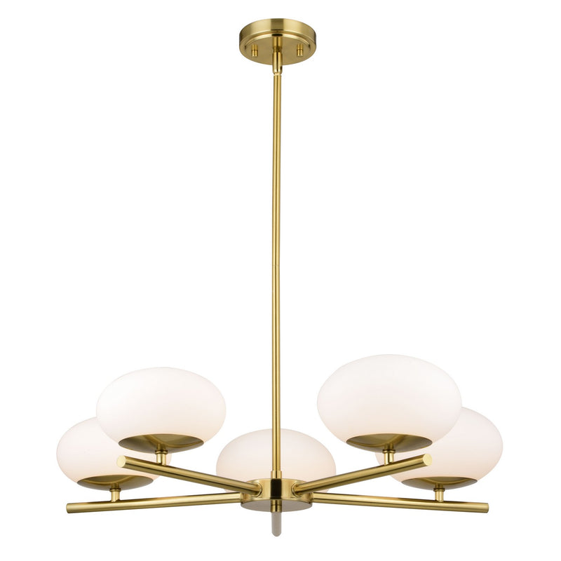 Sloane LED Chandelier in Satin Brass