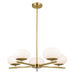 Sloane LED Chandelier in Satin Brass