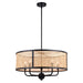 Berens Five Light Pendant in Matte Black