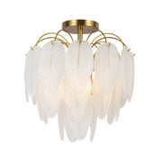 Alessia 4-Light Semi-Flush Mount in Brushed Brass