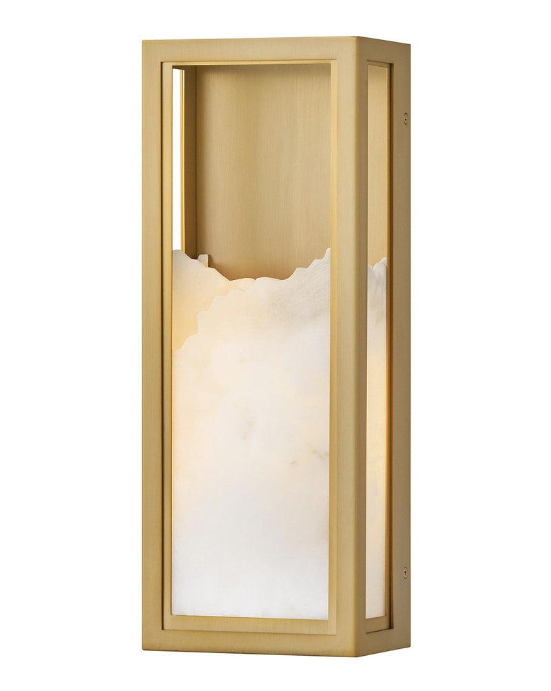 Veleta Alabaster Wall Sconce in Lacquered Brass