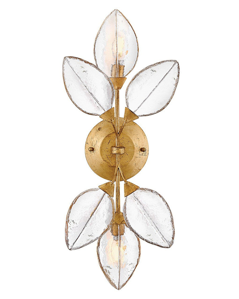 Amira 2-Light Wall Sconce in Distressed Brass