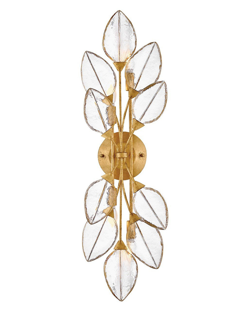 Amira 34" 4-Light Wall Sconce in Distressed Brass