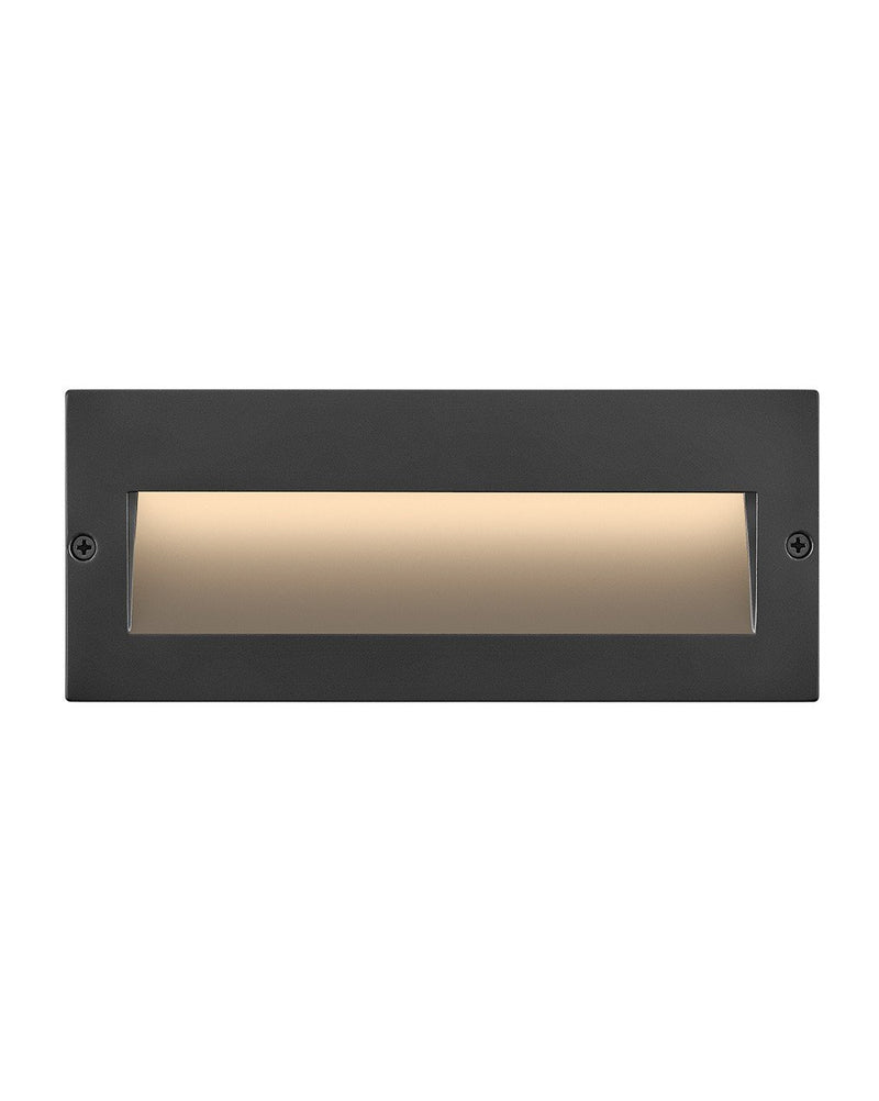 Taper Wide LED Step Light in Matte Black Stainless
