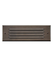 Louvered LED Brick Step Light in Matte Bronze