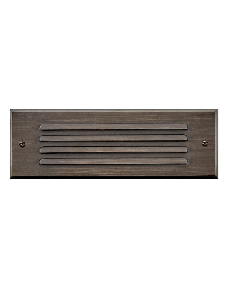 Louvered LED Brick Step Light in Matte Bronze