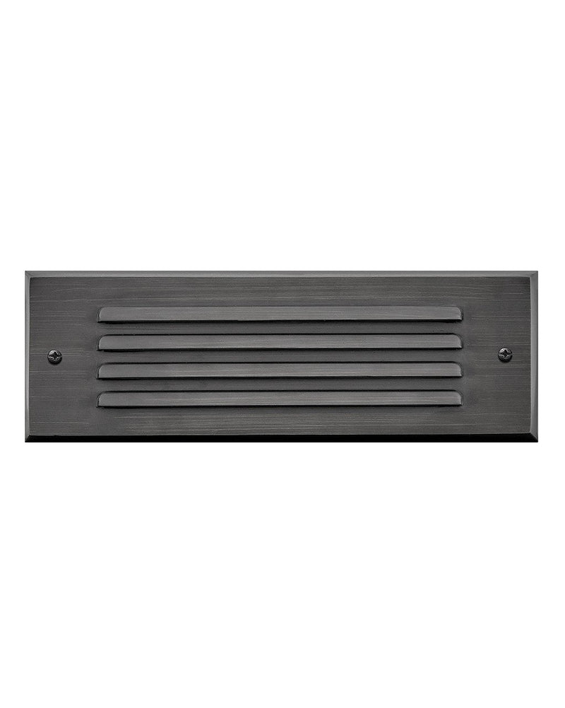 Louvered LED Brick Step Light in Satin Black