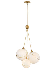 Skye 3-Light Pendant in Heritage Brass