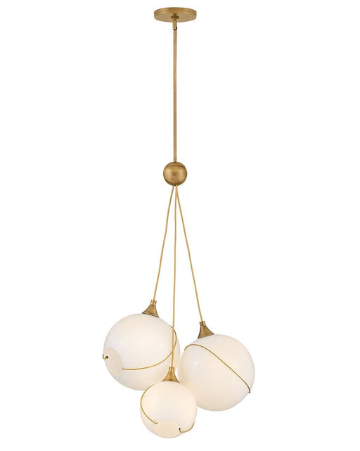 Skye 3-Light Pendant in Heritage Brass