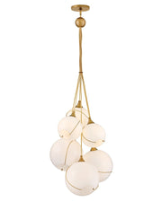 Skye 6-Light Pendant in Heritage Brass