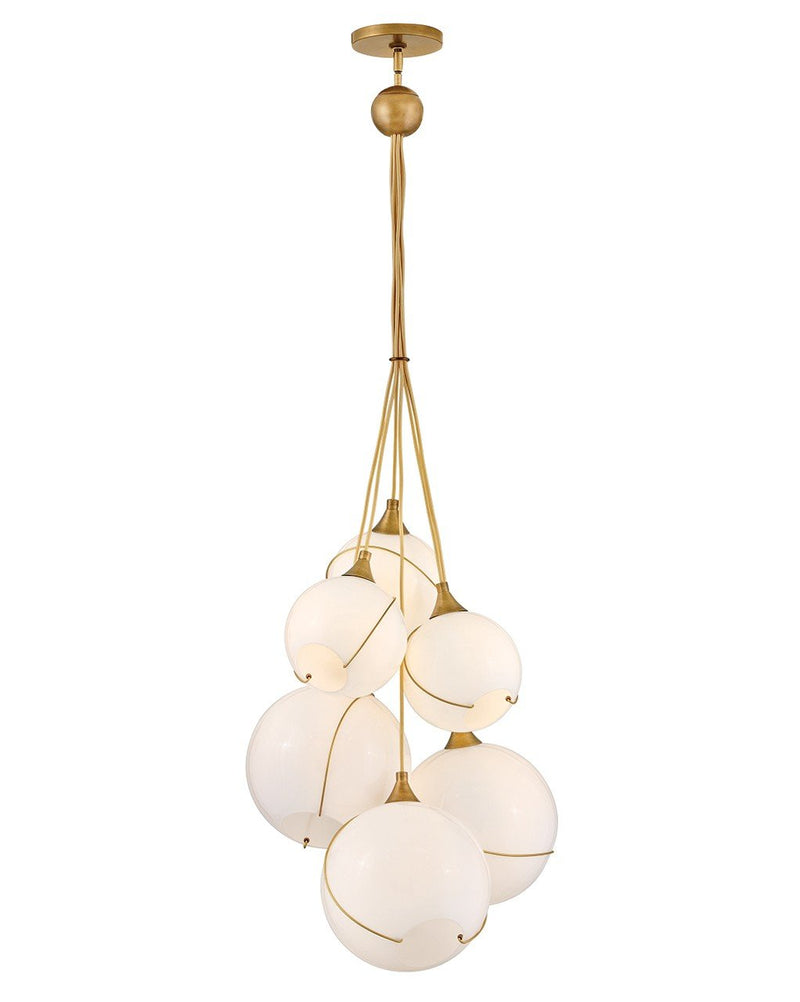 Skye 6-Light Pendant in Heritage Brass