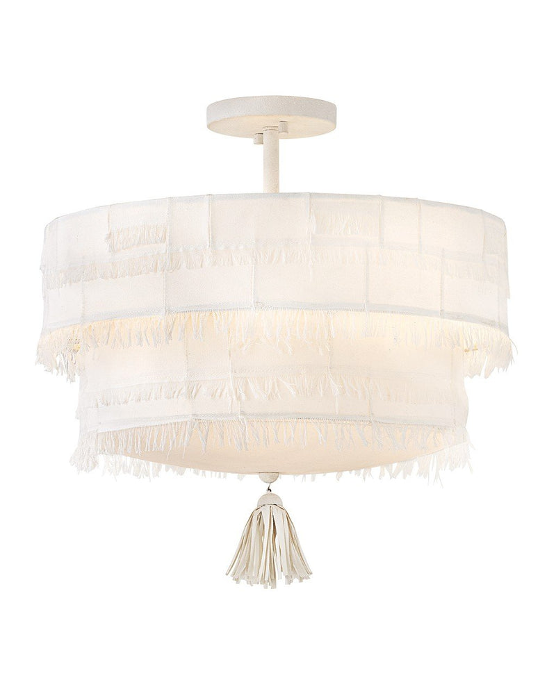 Baya 4-Light Semi-Flush Mount in Textured Plaster