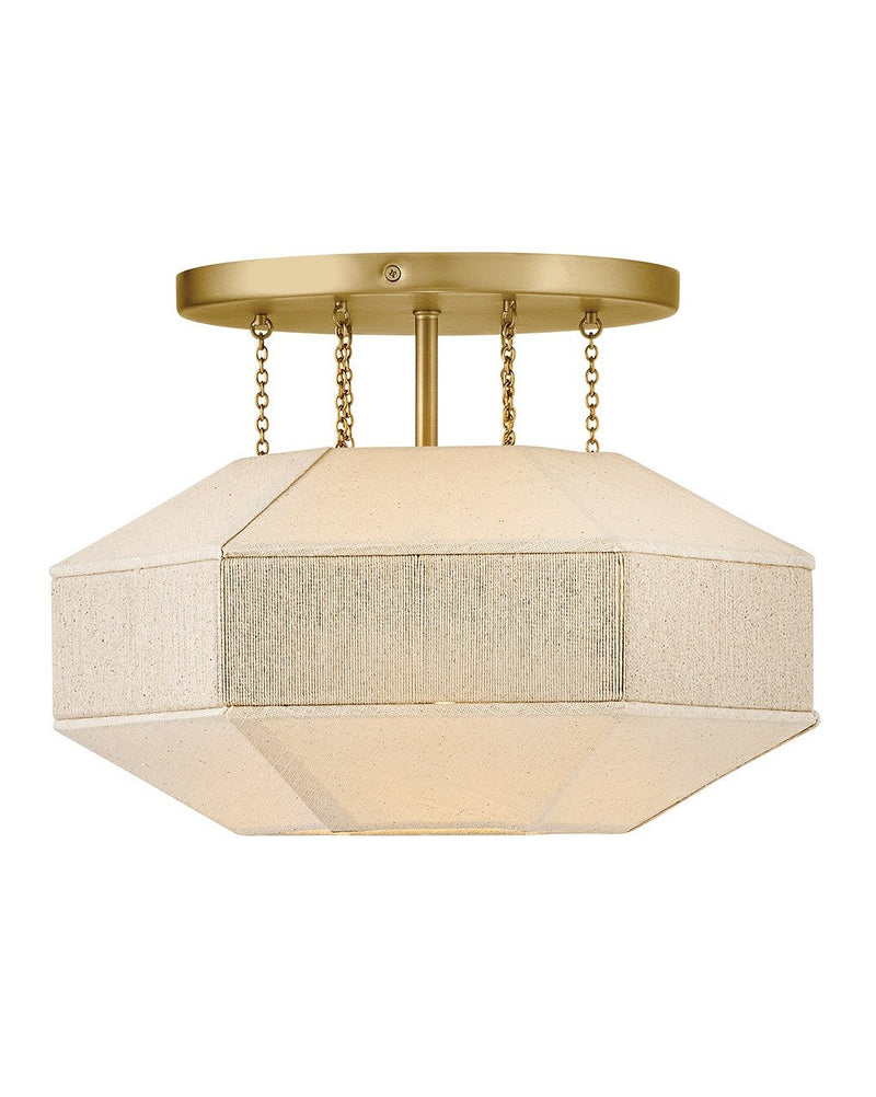 Lyla Semi-Flush Mount in Lacquered Brass
