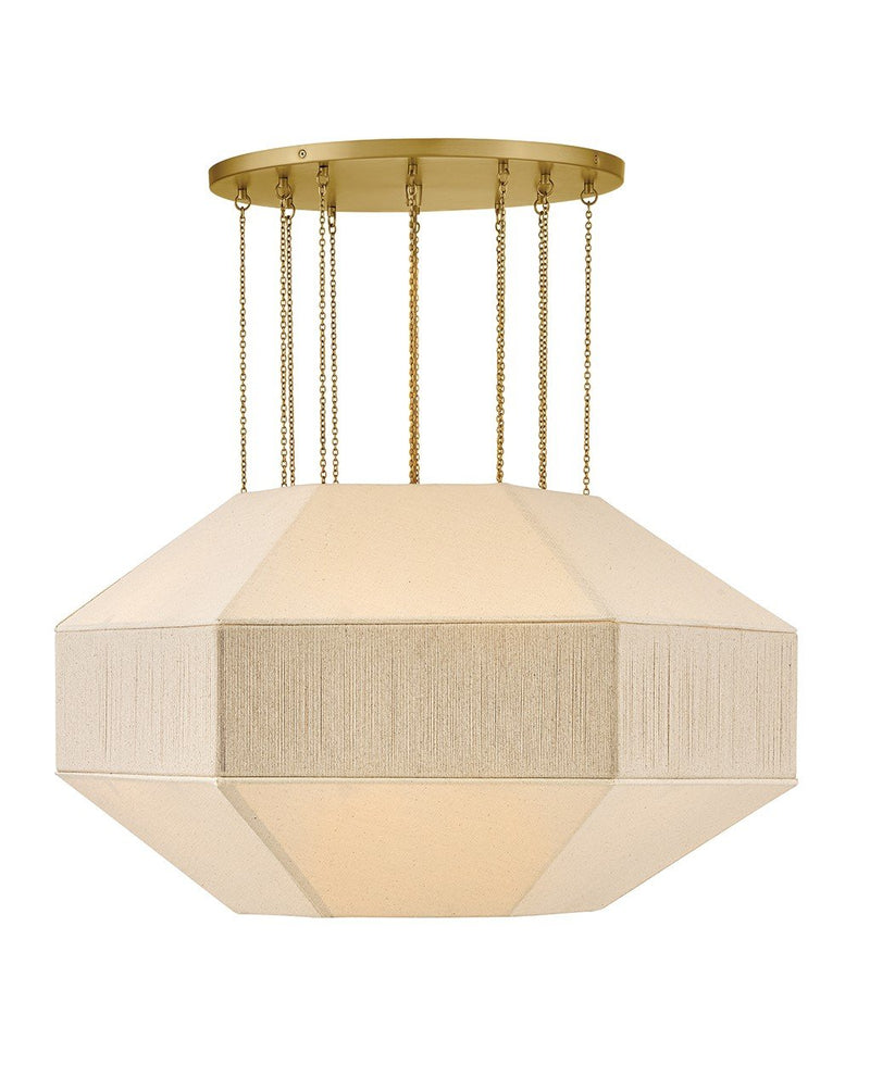 Lyla 6-Light Convertible Pendant in Lacquered Brass