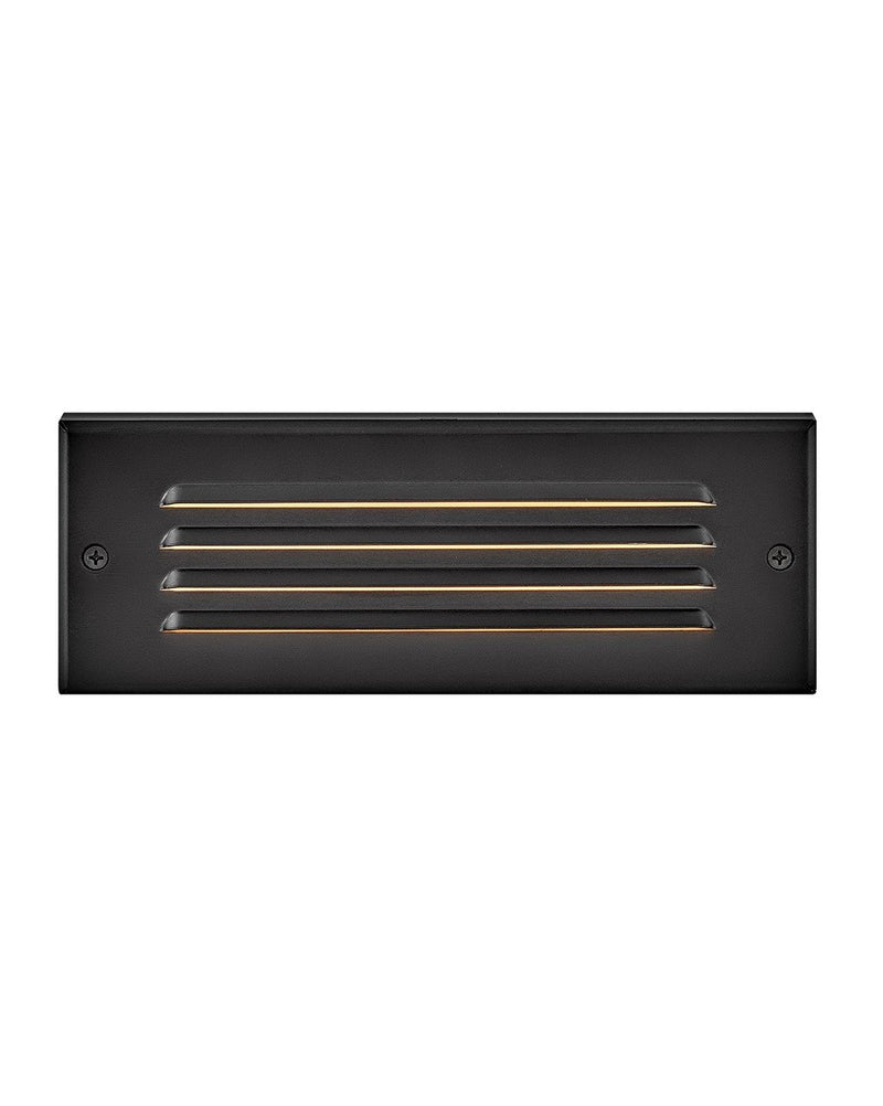 Dash Louvered LED Step Light in Stainless Steel Black