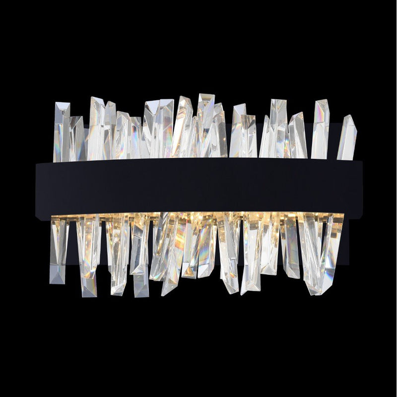 Glacier 12" LED Bath Vanity Light in Matte Black