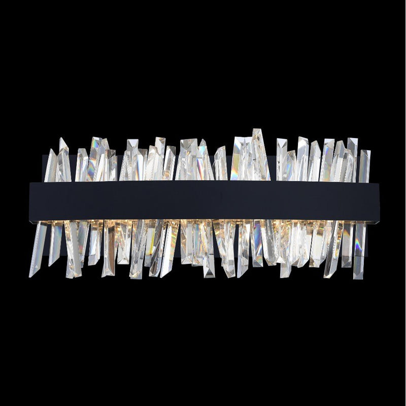 Glacier 18" LED Bath Vanity Light in Matte Black