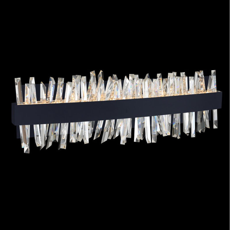 Glacier 24" LED Bath Vanity Light in Matte Black