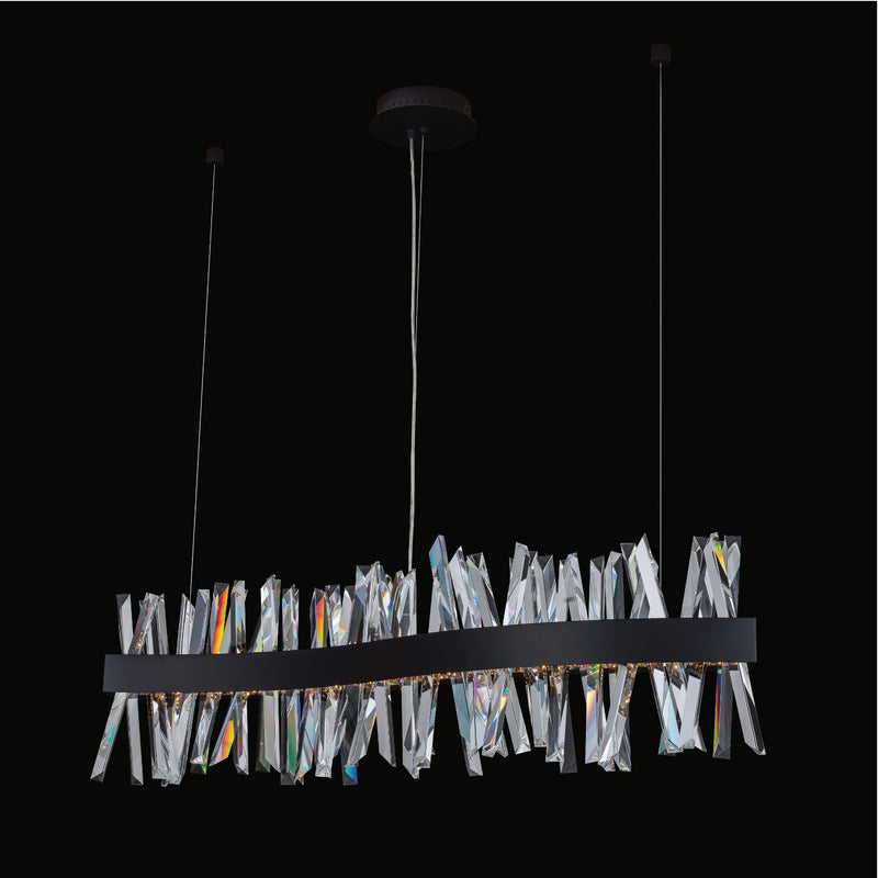 Glacier 42" LED Linear Pendant in Matte Black