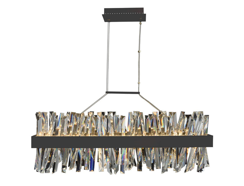 Glacier 36" LED Island Pendant in Matte Black