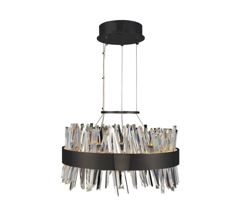Glacier 20" LED Pendant in Matte Black