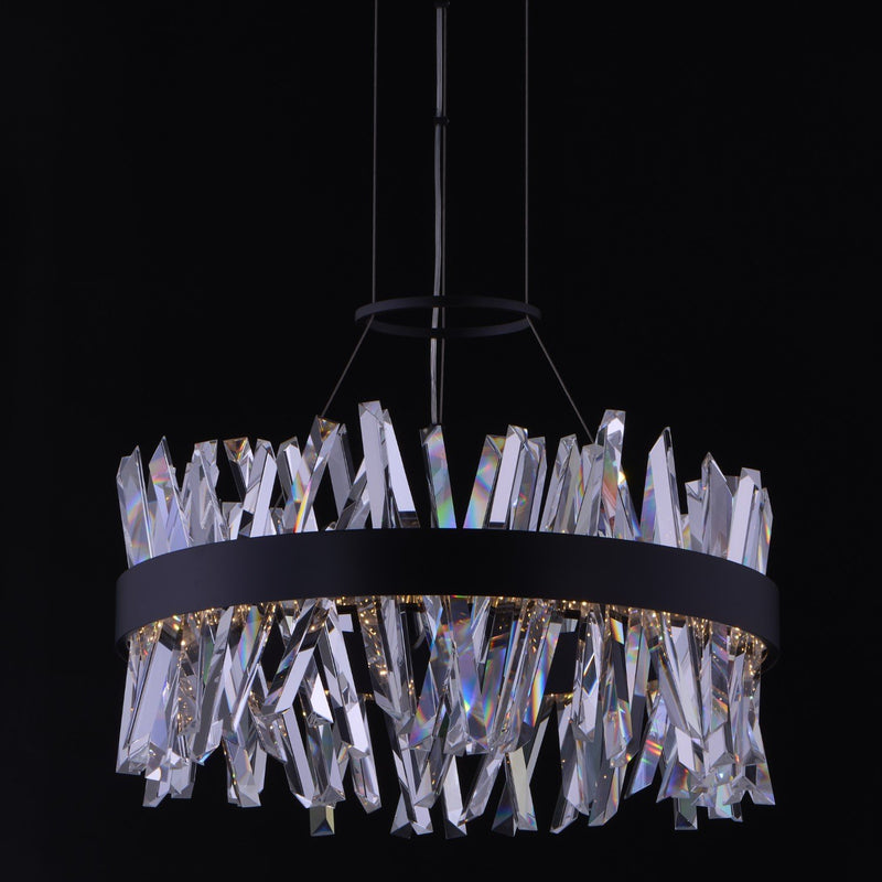 Glacier 25" LED Pendant in Matte Black